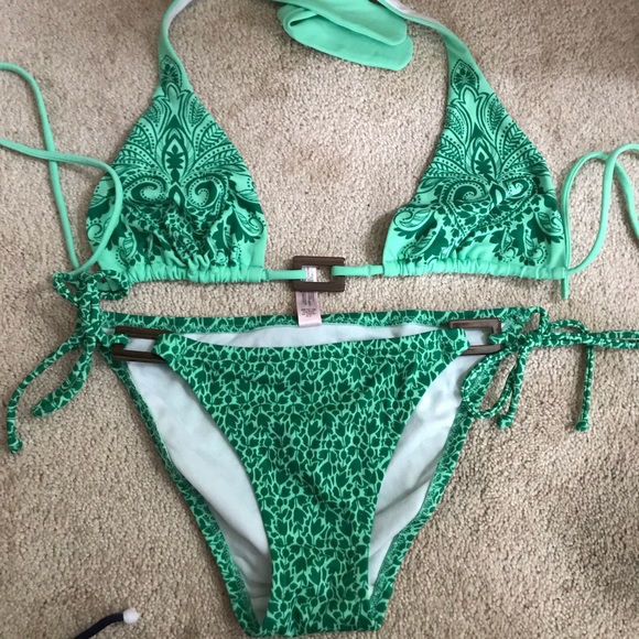 Victoria's Secret Swim Vintage Vs Triangle Halter Classic String